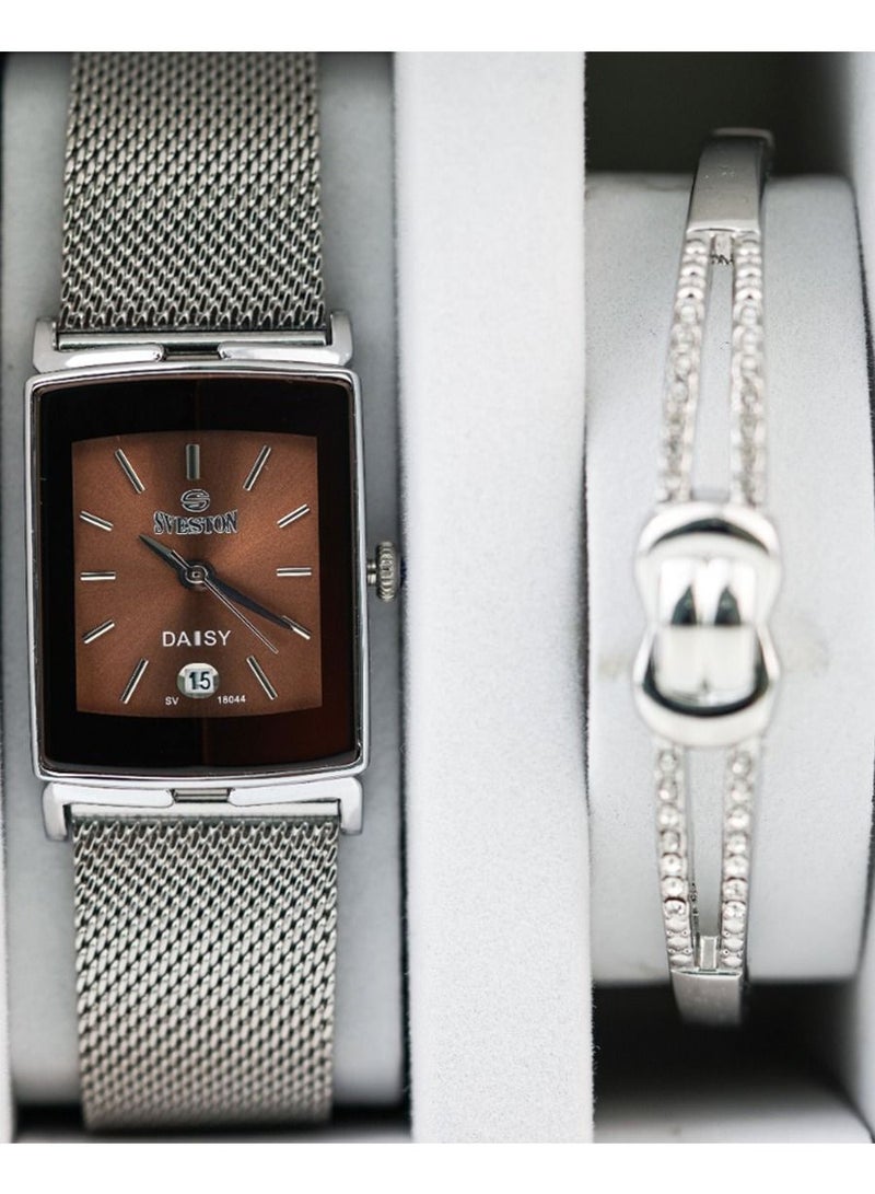 Sveston Womens Stainless Steel Set Watch SV 18044