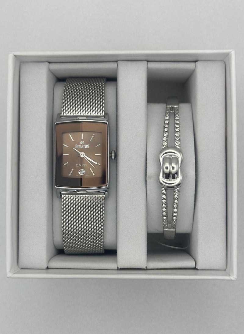 Sveston Womens Stainless Steel Set Watch SV 18044