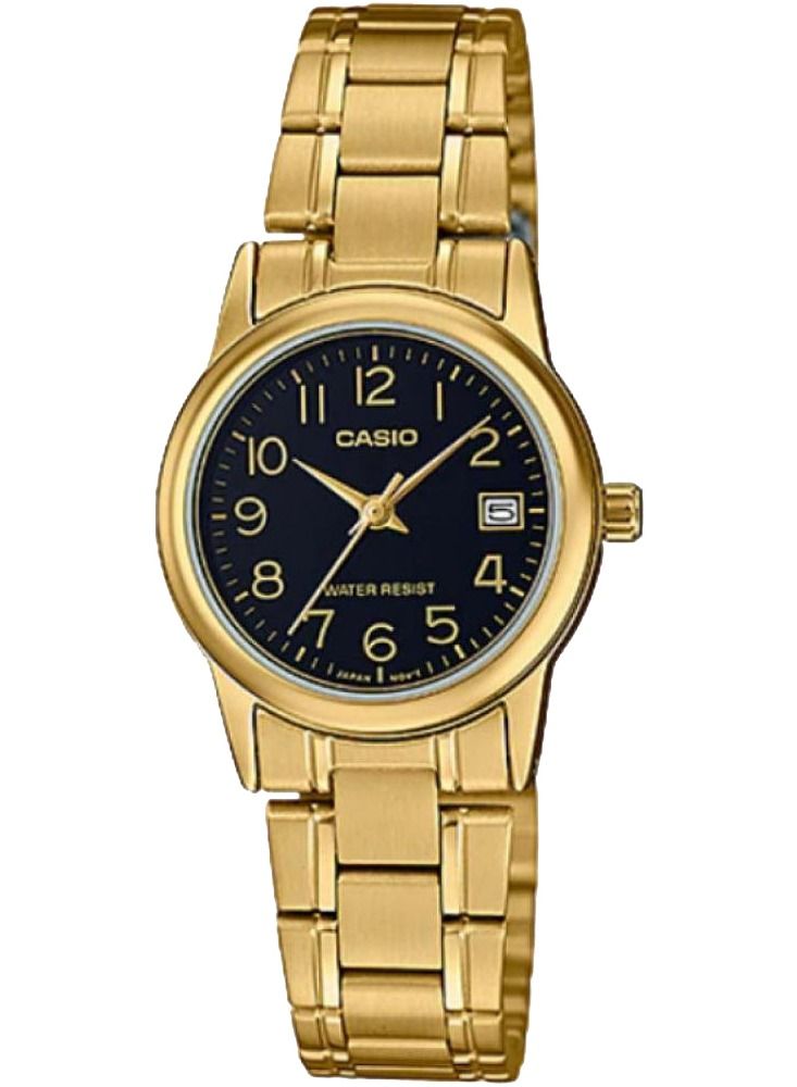 Casio Unisex Stainless Steel Gold Band Analog Watch MTP/LTP-V002G-1BUDF