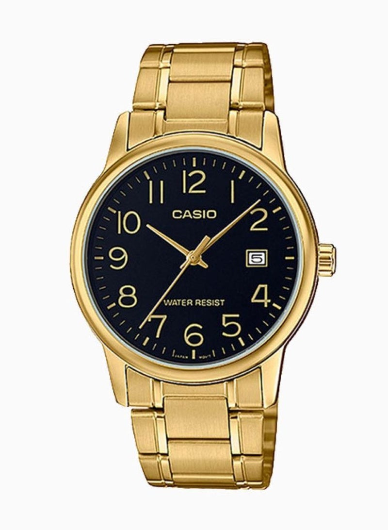 Casio Unisex Stainless Steel Gold Band Analog Watch MTP/LTP-V002G-1BUDF