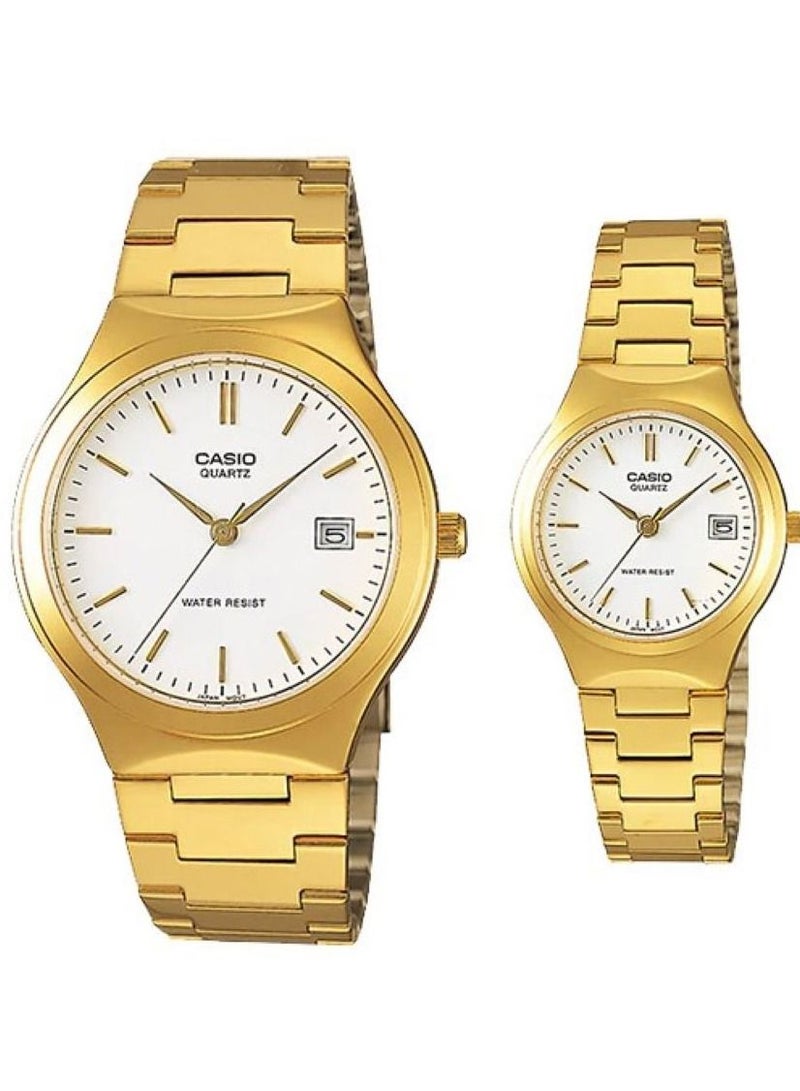 Casio Enticer Water Resistant Analog Couple Watch Set MTP/LTP-1170N-7A