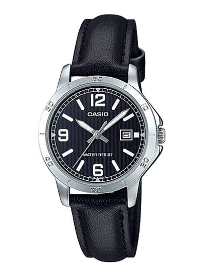 Casio Analog Black Leather Band Couple Watch Set MTP/LTP-V004L-1B