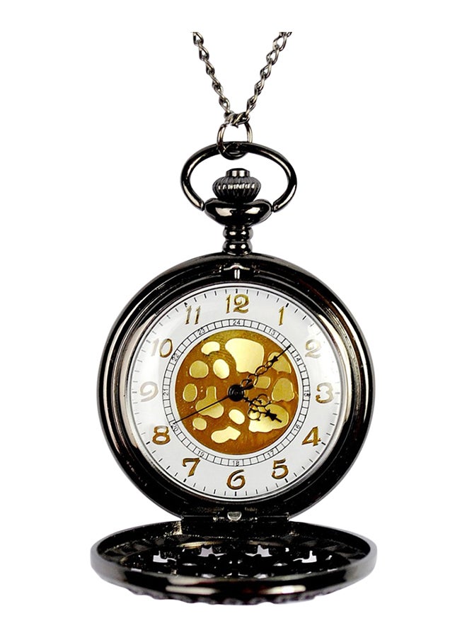 unisex Hollow Out Spider Web Style Alloy Analog Pocket Watch 8028