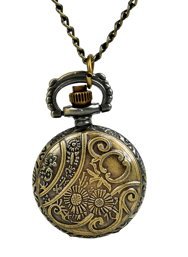 unisex Bronze Owl Metal Analog Pocket Watch