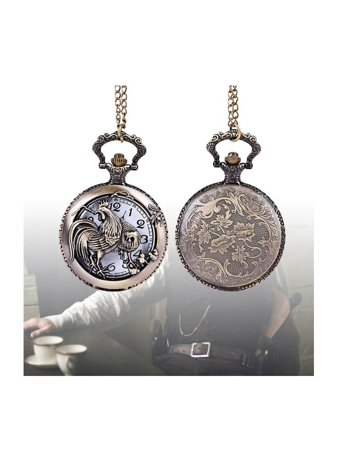 Women's Vintage Chicken Zodiac Animal Pocket Watch 417395