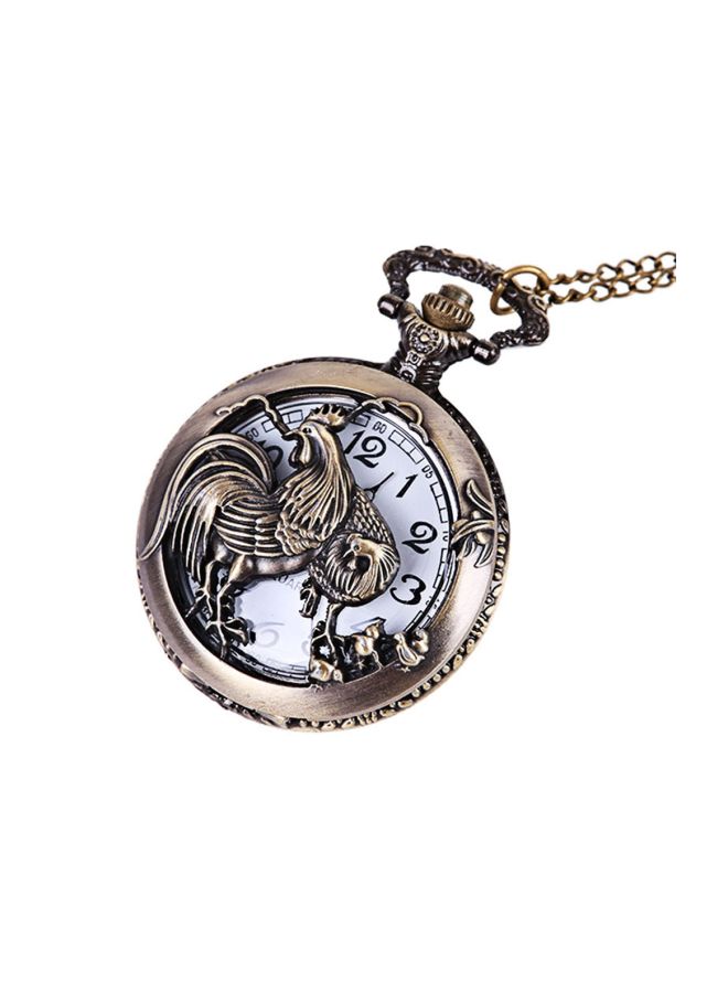 Women's Vintage Chicken Zodiac Animal Pocket Watch 417395