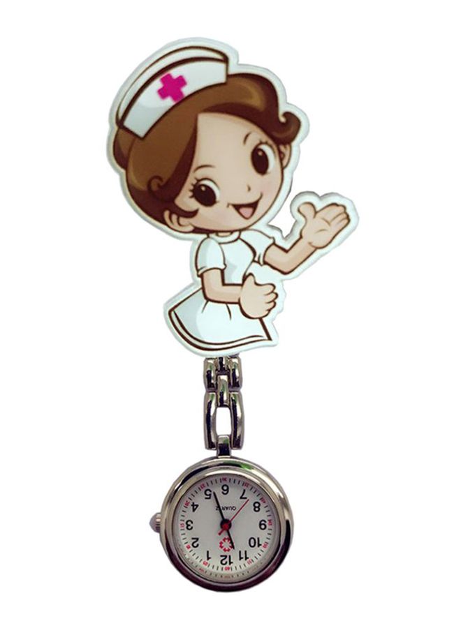 Nurse Fob Brooch Analog Hanging Pocket Watch WT4253606