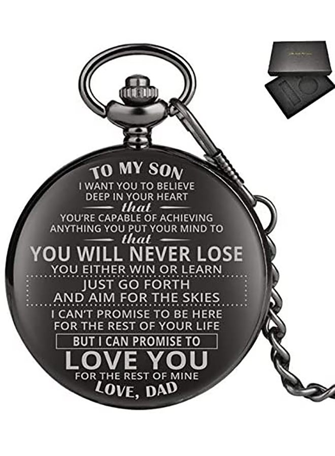 I LOVE YOU Quartz Pocket Watch Souvenir Gift For Son