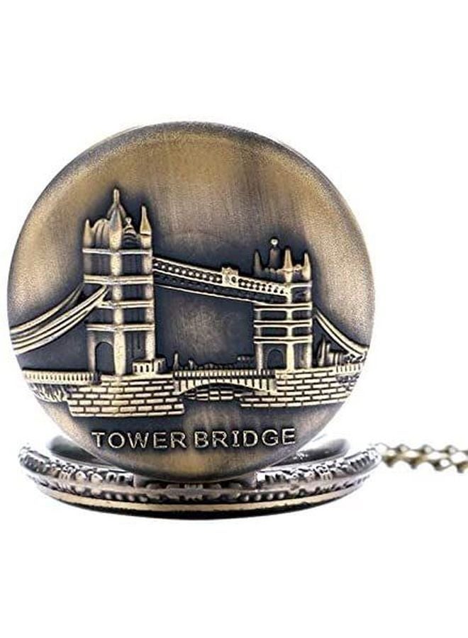 unisex Analog Pocket Watch With Chain Tower Bridge-PV-10