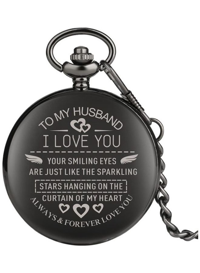 Retro Style I Love You My Husband Quartz Pocket