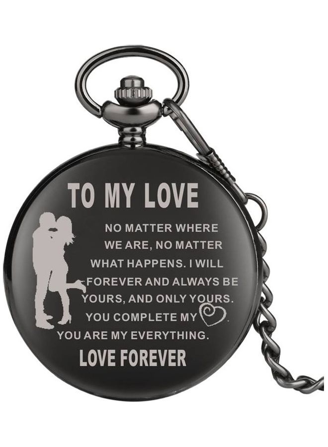 Retro Style Love Forever Quartz Pocket Watch