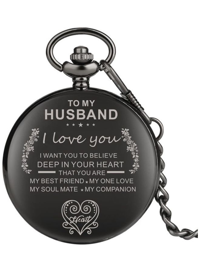 Retro Style I Love You Sweetheart Husband Quartz Pocket Watch