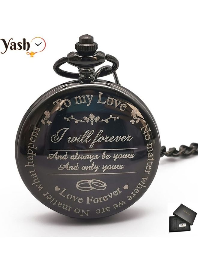 Retro Style Love Forever Quartz Pocket Watch