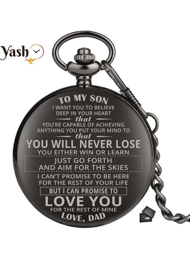 Retro Style I Love You Son Quartz Pocket Watch From DAD