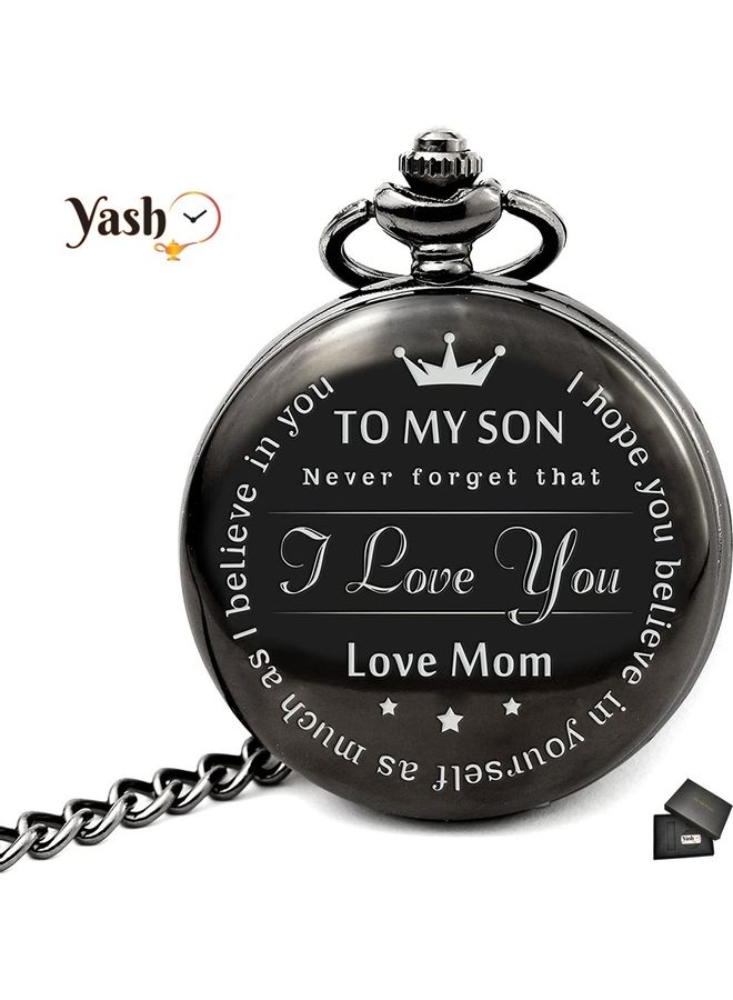 Retro Style I Love You Son Quartz Pocket Watch From MOM