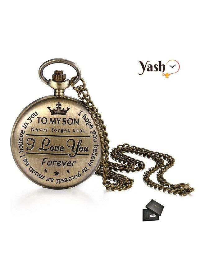 Retro Style I Love You SON Quartz Pocket Watch