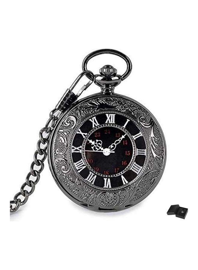 Retro Steampunk Roman Number Quartz Pocket Watch