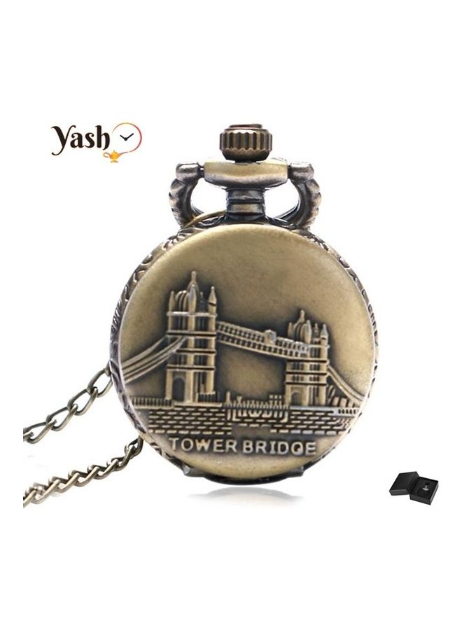 Retro Tower Bridge Quartz Pocket Watch