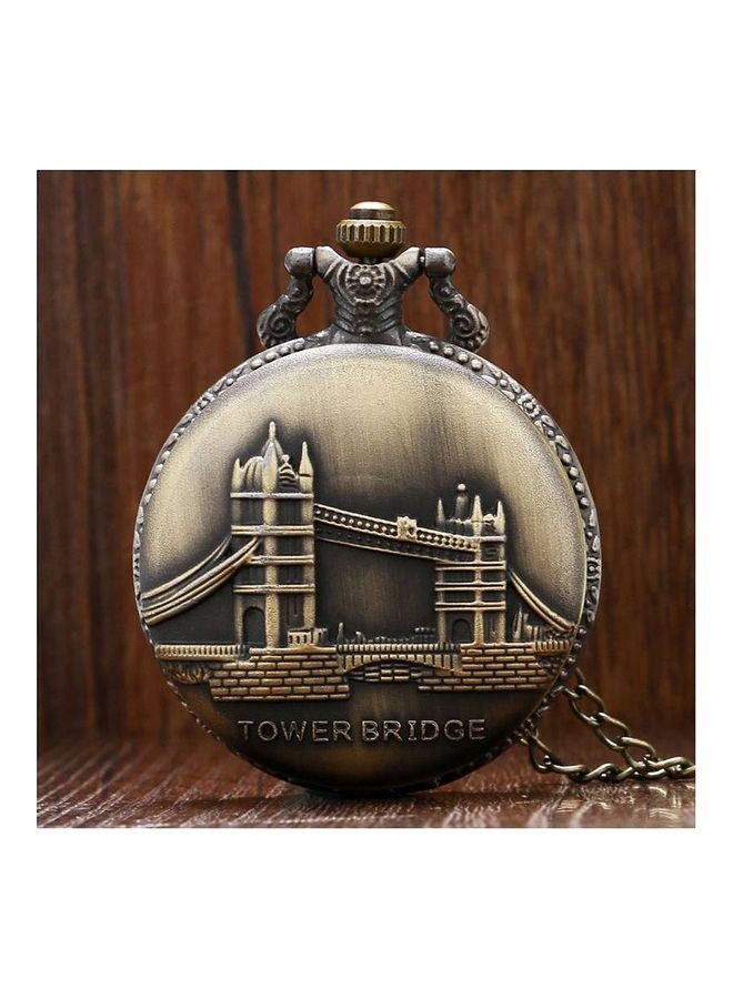 Retro Tower Bridge Quartz Pocket Watch