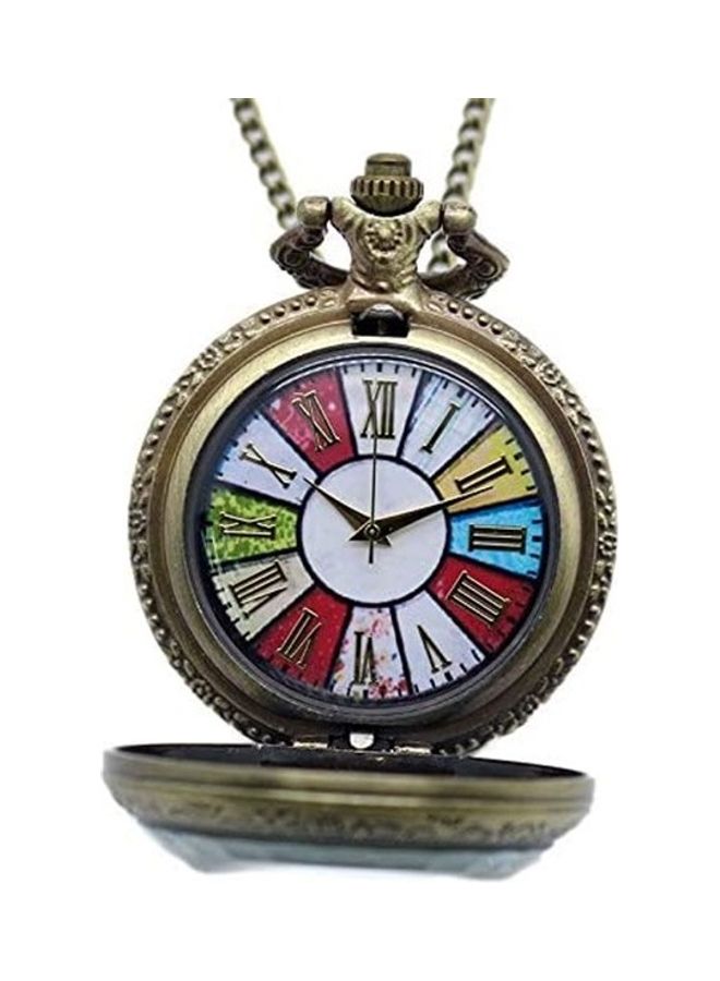 Roman Numeral Design Analog Pocket Watch