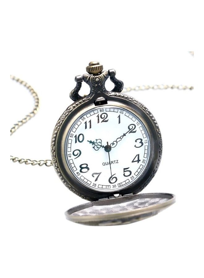 Bitcoin Engraved Analog Pocket Watch