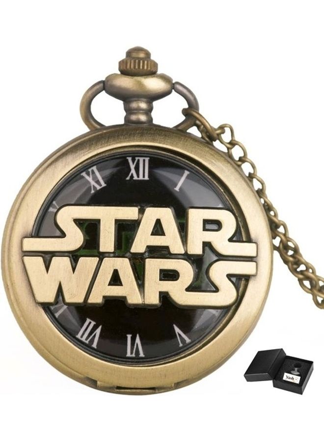 Retro Star Wars Engraved Analog Pocket Watch