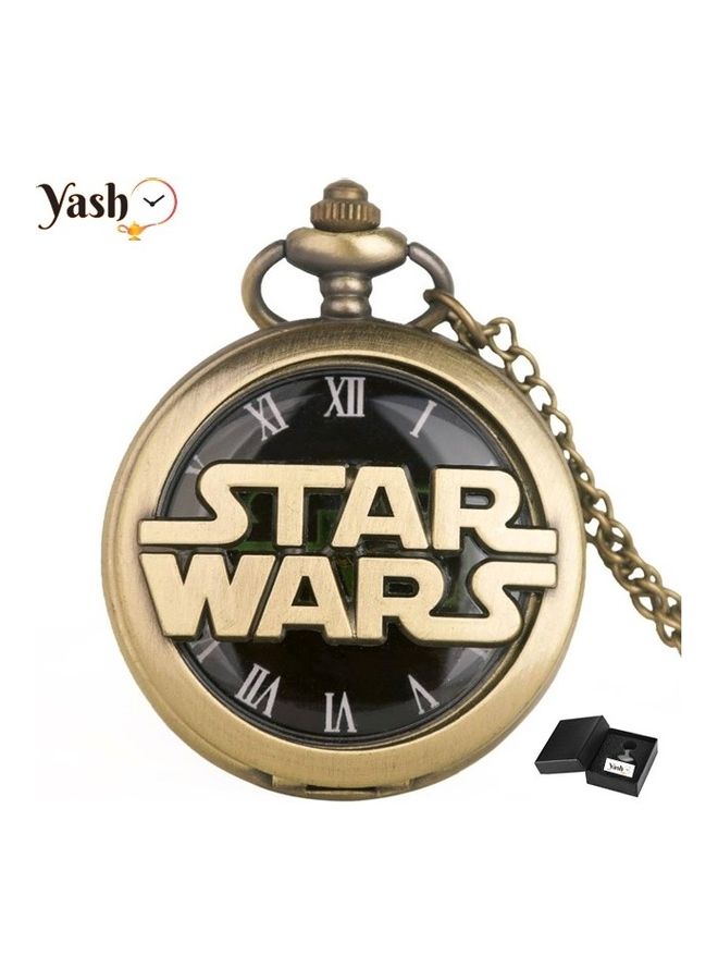 Retro Star Wars Engraved Analog Pocket Watch