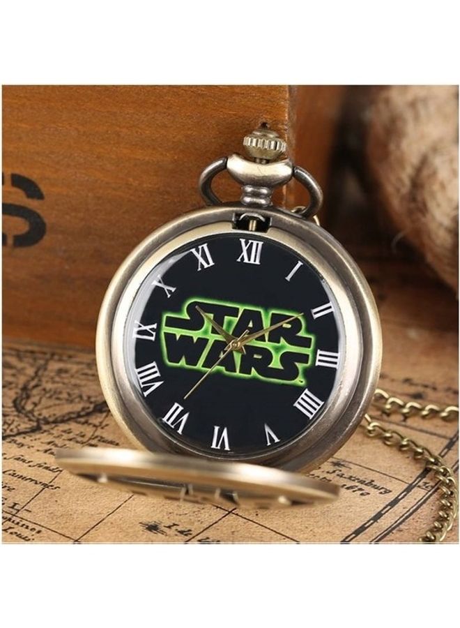 Retro Star Wars Engraved Analog Pocket Watch