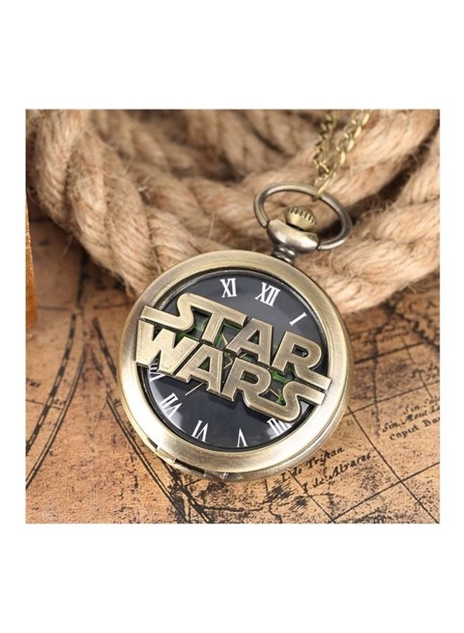 Retro Star Wars Engraved Analog Pocket Watch