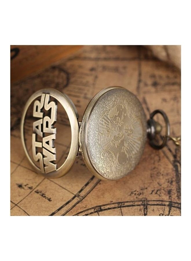 Retro Star Wars Engraved Analog Pocket Watch