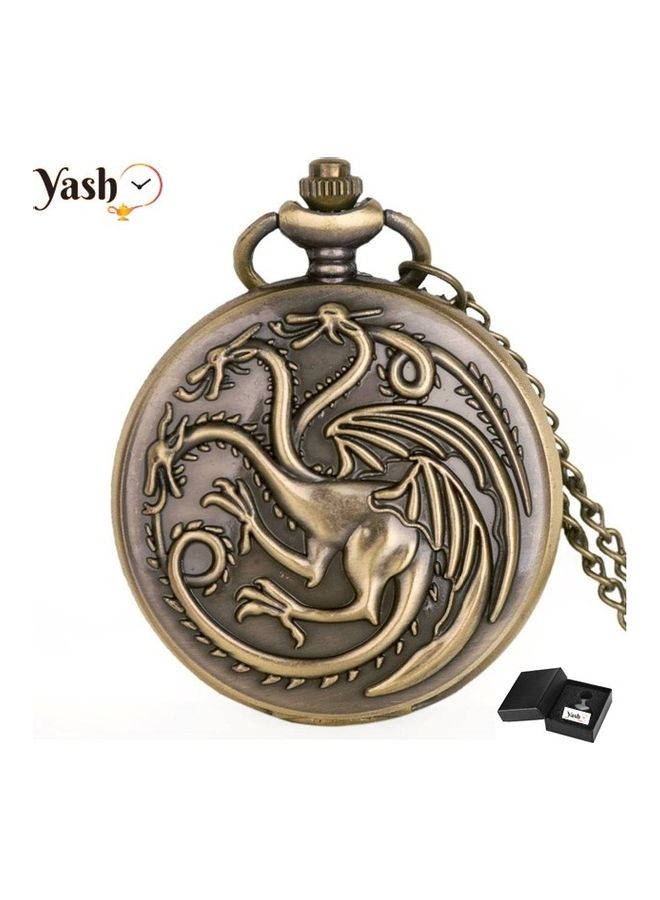 Dragon Themed Analog Pocket Watch