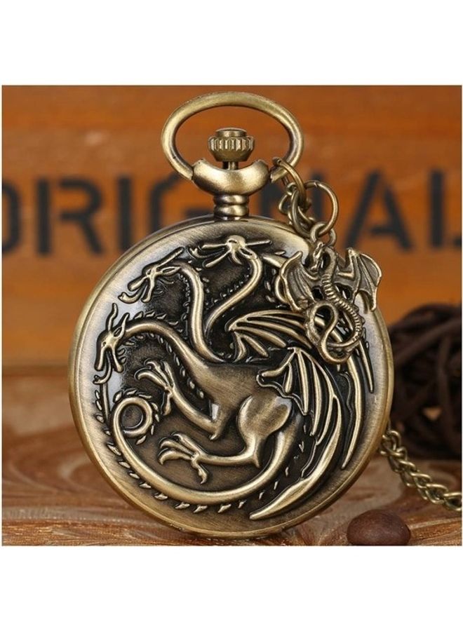 Dragon Themed Analog Pocket Watch