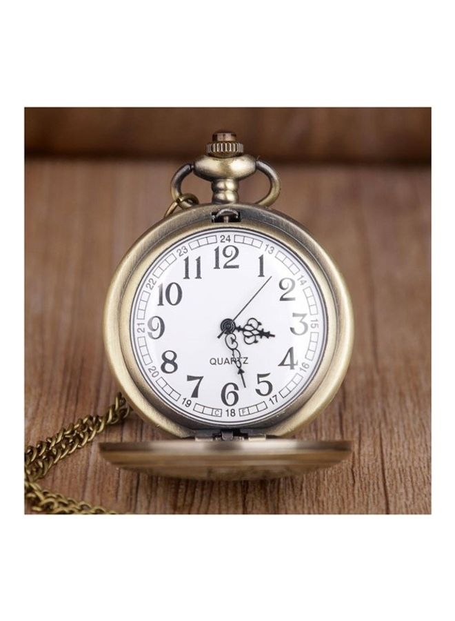 Soviet Badge Engraved Analog Pocket Watch