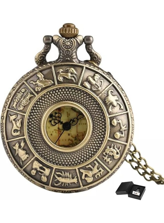 Horoscope Themed Analog Pocket Watch