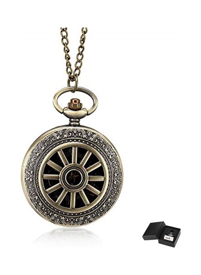 unisex Wheel Designed Quartz Pocket Watch