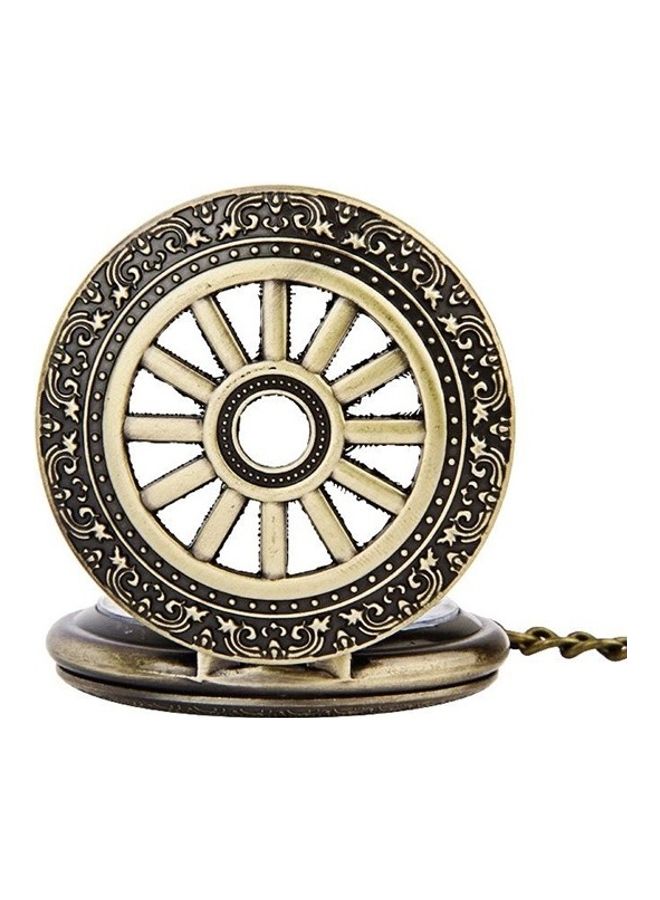 unisex Wheel Designed Quartz Pocket Watch