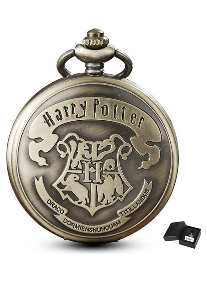 HP Theme Quartz Black Pocket Watch