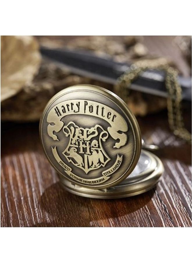 HP Theme Quartz Black Pocket Watch