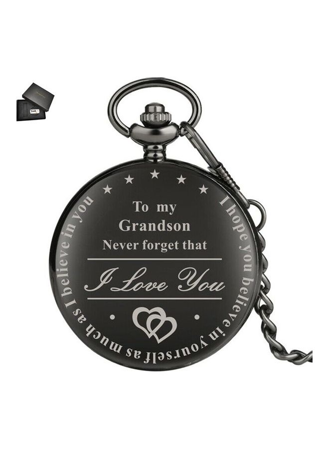 unisex I Love You Grandson Quartz Pocket Watch