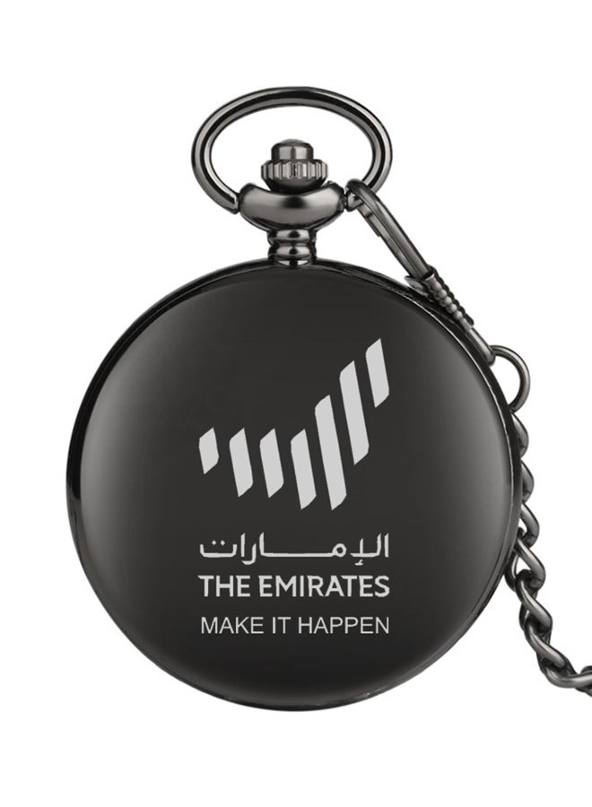 unisex 2-Piece The Emirates Make It Happen UAE Souvenir Quartz Pocket Watch