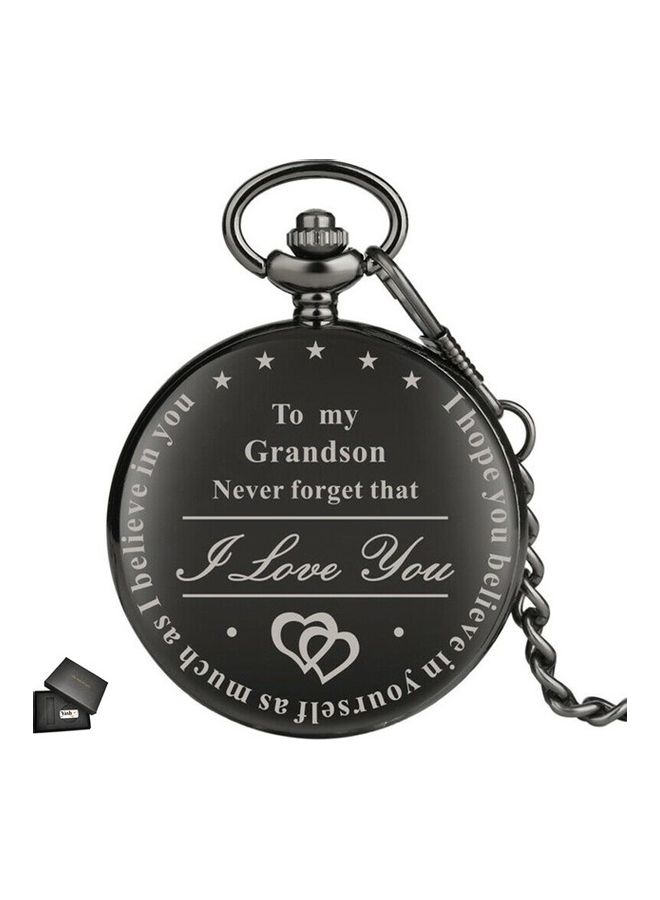 unisex I Love You Quartz Pocket Watch