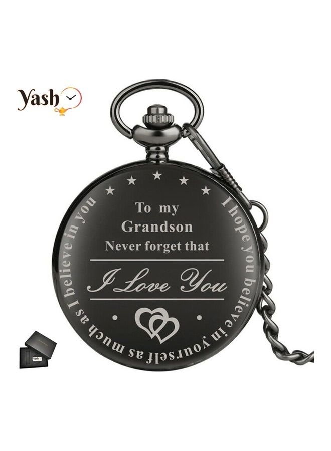 unisex I Love You Quartz Pocket Watch