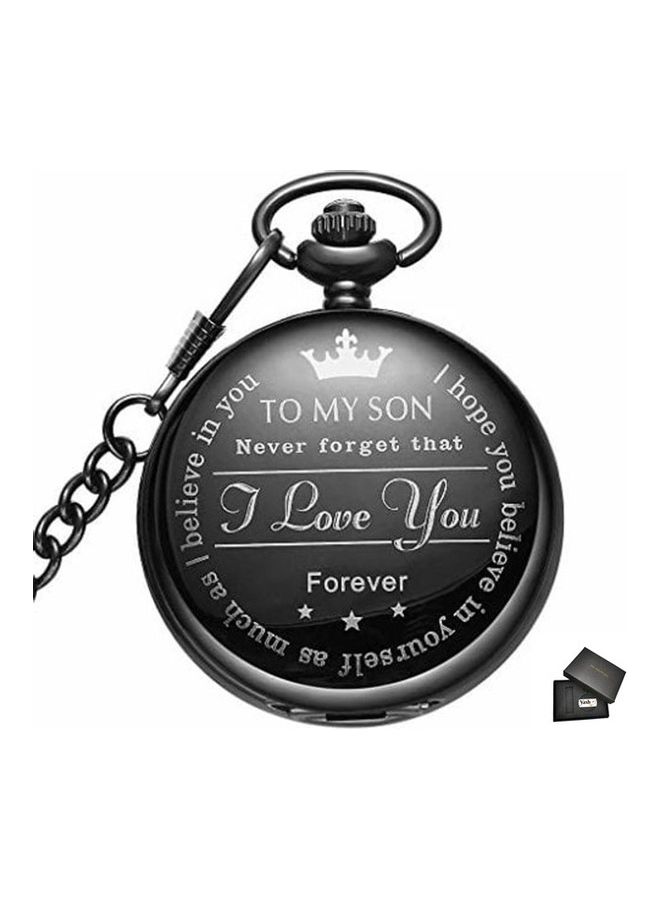 unisex I Love You Quartz Pocket Watch