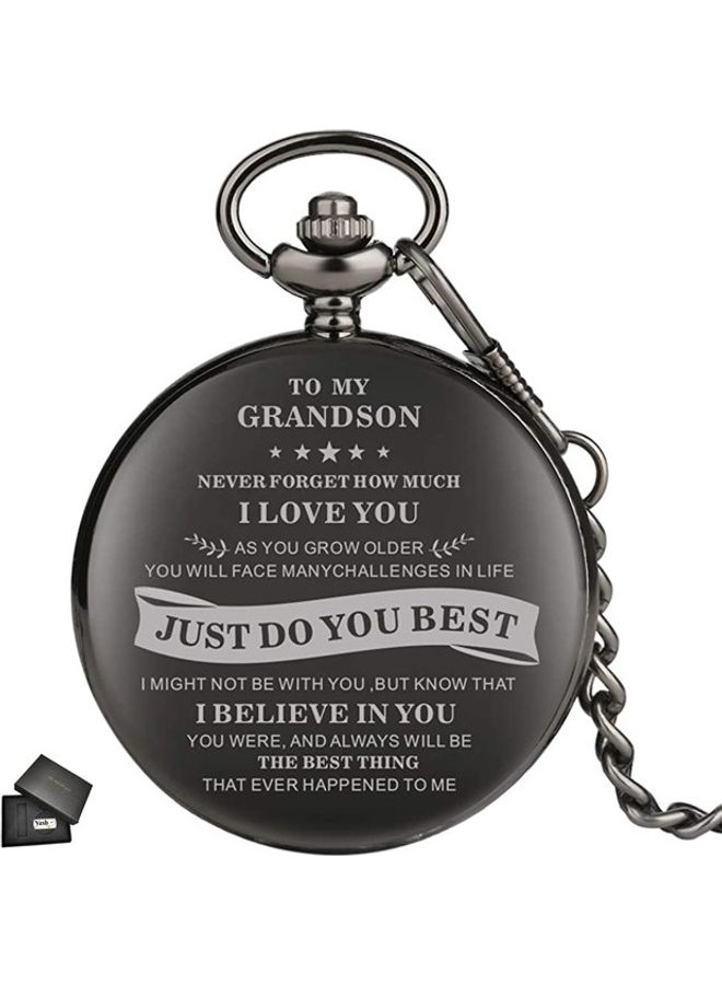 unisex I Love You Quartz Pocket Watch