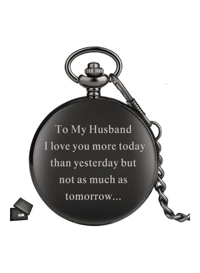unisex I Love You Quartz Pocket Watch