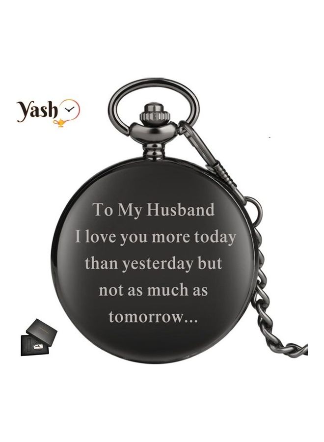 unisex I Love You Quartz Pocket Watch