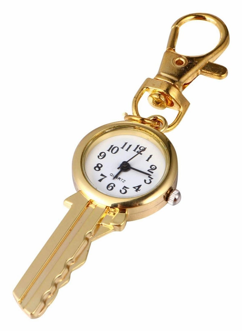 Pocket Watches - Vintage Quartz Pocket Watch Keychain Round Clocks Portable Hanging Pendant