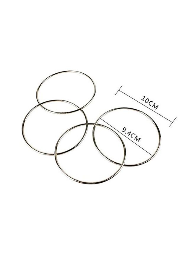 4-Piece Chinese Linking Magic Ring Set 10centimeter