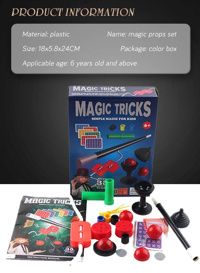 Simple Magic Kit for Kids Amazing Tricks Magic Set for Children Including Mystical Cards Wand and More