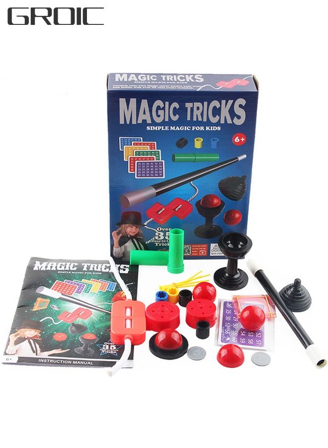 Simple Magic Kit for Kids Amazing Tricks Magic Set for Children Including Mystical Cards Wand and More